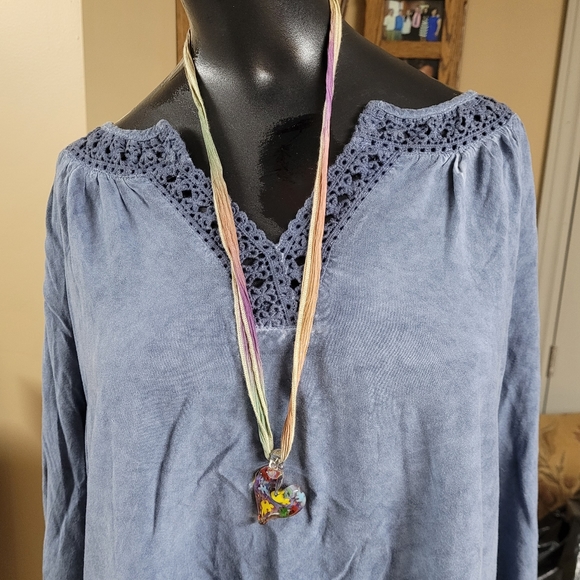 🎗Autism Awareness Day April 2, 2025 Purple Maruno Glass Heart💜 Silk Ribbon - Picture 2 of 7